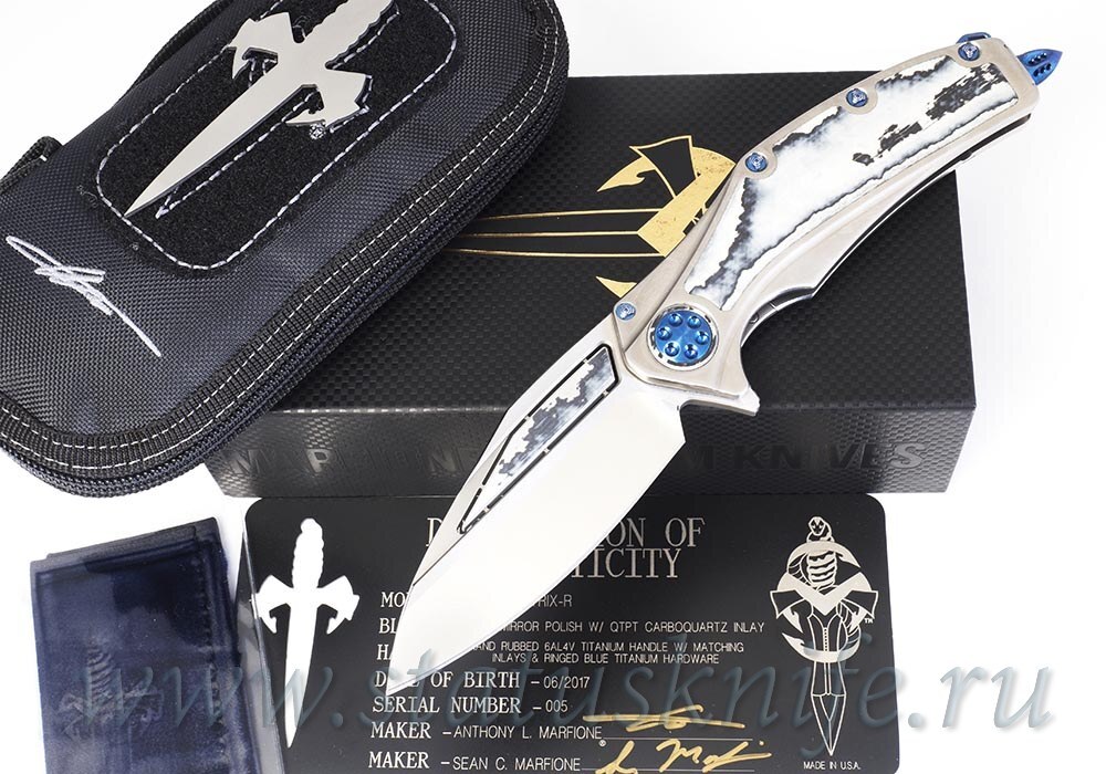 Сет Marfione Custom Knives Super Matrix-R Carbo & Quartz #005
