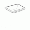 Geberit VariForm 500.766.01.2 Раковина с установкой под столешницу прямоугольной формы, 50х40 см, без отв. под смеситель, без отв. перелива