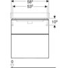 Geberit Smyle Square 500.229.01.1+500.352.JR.1 Раковина 60х48 см+ Шкафчик под раковину 60 см, высота 61.7 см, цвет "пекан"