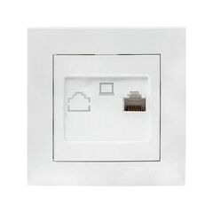 Валенсия розетка компьютерная RJ-45 1-местная белая EKF PROxima