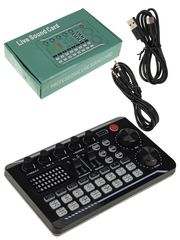 Звуковая карта F998 Live Sound эффектами для караоке, TikTok, YouTube, прямых трансляций, записи игр