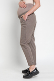 Брюки для беременных 16102 коричневый-клетка