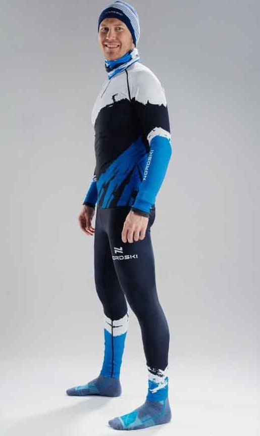 Nordski Premium лыжный гоночный комбинезон deep blue-white - 3
