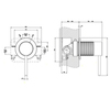 Gessi 316 54219#239 Встраиваемый смеситель на 1/2" на 1 источник (внешняя часть), цвет: steel brushed