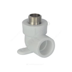Угольник PP-R комбинированный белый Дн 25х3/4" НР с креплением PRO VALFEX 10121125-PRO