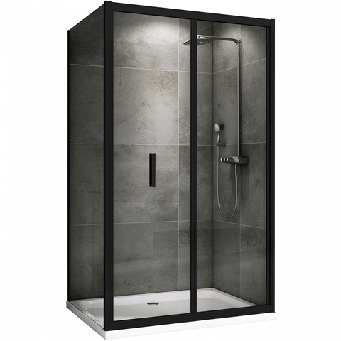 Abber Sonnenstrand AG07100B-S75B Душевой уголок, 100x75x195, цвет: чёрный