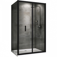 Abber Sonnenstrand AG07100B-S75B Душевой уголок, 100x75x195, цвет: чёрный фото
