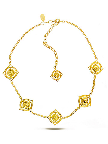 Колье Ригель, позолота, серебро 925, позолота 18k