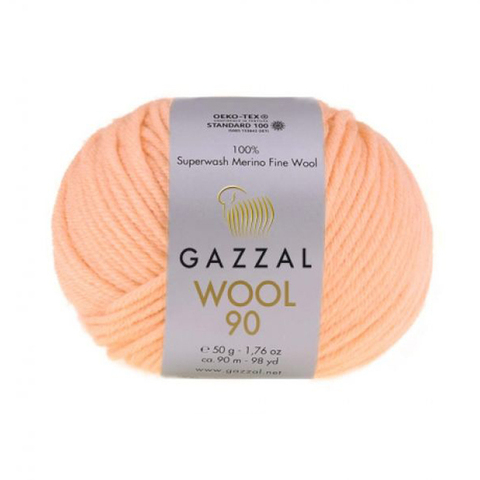GAZZAL WOOL 90 (100% тонкая шерсть мериноса супервош, 50гр/90м)