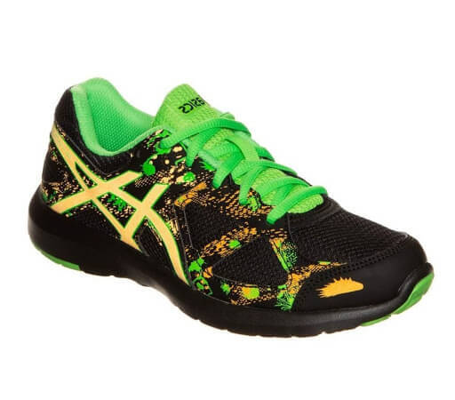 Asics Gel Lightplay 3 Gs кроссовки для бега детские черные-зеленые