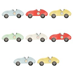 Тарелки "Гоночные машинки" 8 шт. (40 х 16 см)