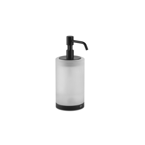 Gessi Emporio accessories 38839#299 Дозатор для жидкого мыла настольный, сатинированное стекло, фурнитура Black XL