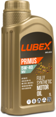 Масло Lubex Primus MV 5W40 SN/CF A3/B4 TT (1л) синтетика