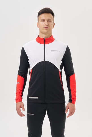 Мужская тренировочная лыжная куртка Nordski Pro 2.0 white-black-red