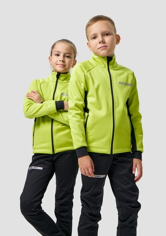 Детская лыжная куртка Nordski Jr. Core lime-black