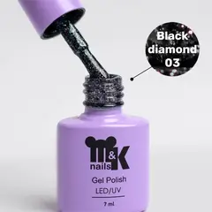 M&K Мик,Гель-лак Black Diamond (Черный алмаз) 03