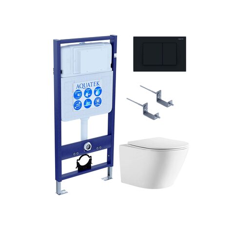 Aquatek SET Aquatek ЛИБЕРТИ-012 4в1 SET Aquatek ЛИБЕРТИ-012 4в1 (рама Aquatek Standard INS-0000012+кркпеж KKI-0000002+клавиша KDI-0000012+унитаз ЛИБЕРТИ AQ1999T-00 с тонким сиденьем sc)