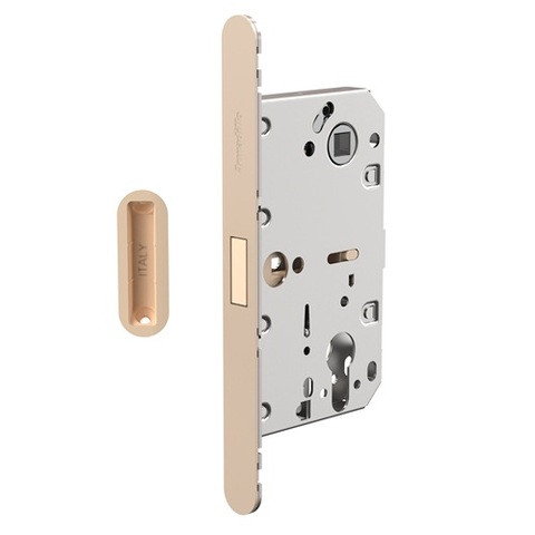 Замок межкомнатный магнитный под цилиндр ARMADILLO GRAVITY.PRO G02.196.50.85 FSG флор.золото /59341/