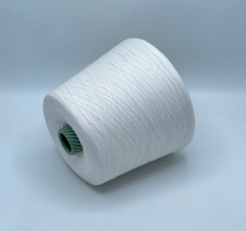 Бобинная пряжа,Cotton combed, 2540м. 100%Хлопок, Молочный(885), 40824