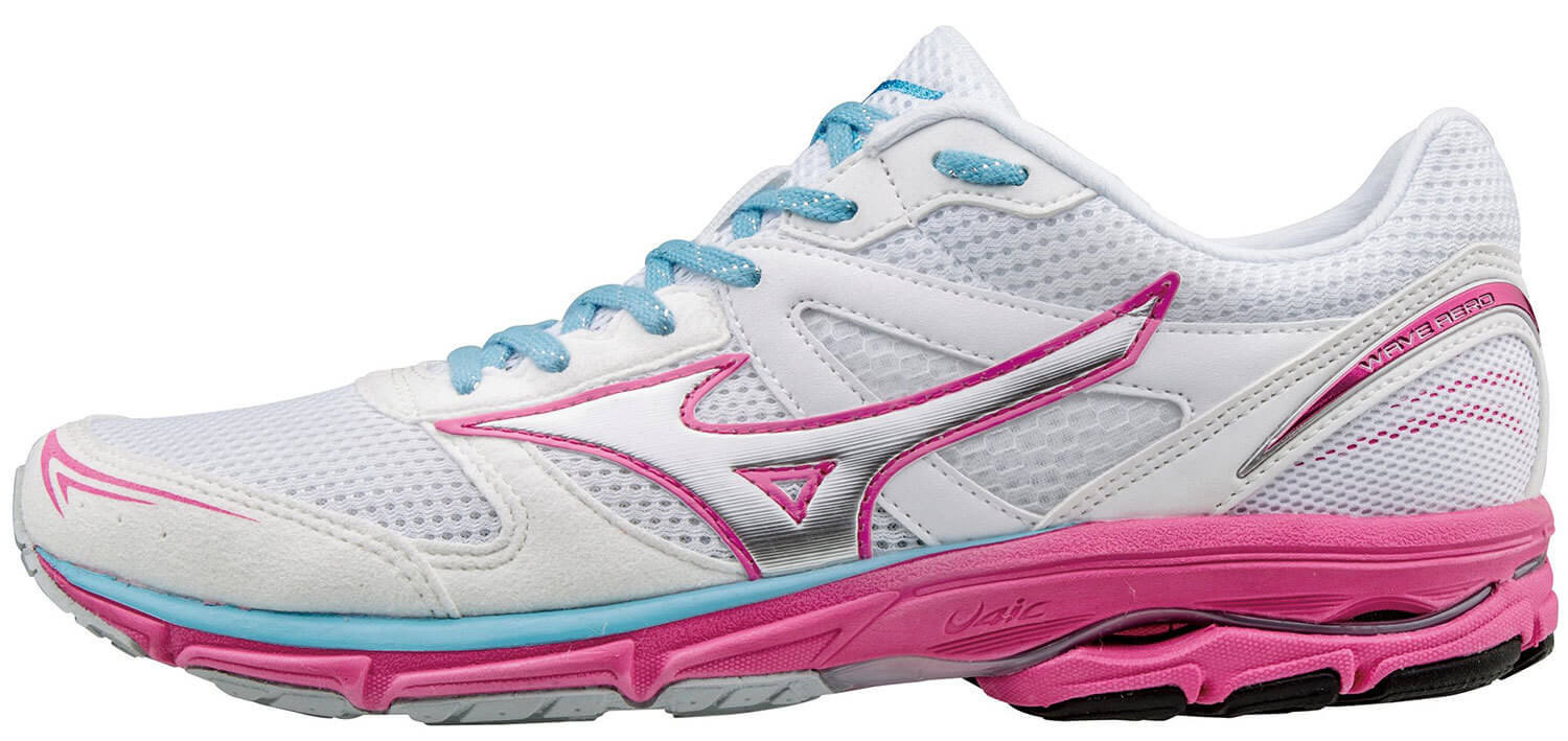 Марафонки женские Mizuno Wave Aero 15 белые-розовые
