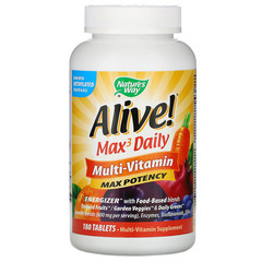 Nature's Way, Alive! Max3 Daily, мультивитамин, 180 таблеток