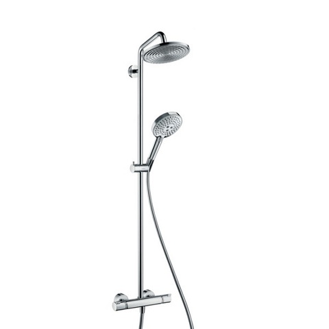 Hansgrohe Raindance S 27116000 Душевая система внешнего монтажа с термостатом 121,2 см с верхней лейкой 24х24 см
