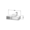 Duravit D-Neo DE493902222 Тумбочка подвесная компакт, 260x1000x480 мм, 1 открытое отделение на левой стороне, цвет: белый высокоглянцевый