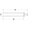 Duravit Starck T 99411000 Полотенцедержатель двойной, настенный 465мм, цвет хром