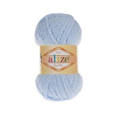 ALIZE "SOFTY" 100% Микрополиэстер, 50 гр., 115 м, Светло-голубой