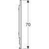 Geberit Option Plus 501.070.00.1 Зеркало с подсветкой с прямым и непрямым освещением, 40x70см, Серебристые оттенки / Матированный алюминий