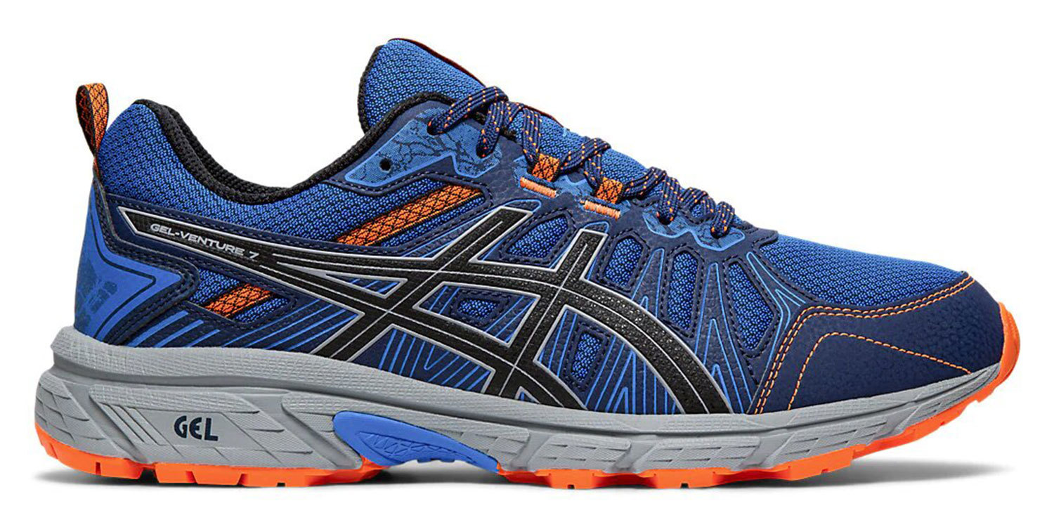 Asics Gel Venture 7 кроссовки-внедорожники для бега мужские синие-оранжевые