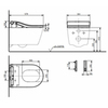 TOTO RP CW542EY Унитаз подвесной 380x580x335 мм, без сиденья (подходят: TCF794CG#NW1 и TCF801CG#NW1), цвет: белый