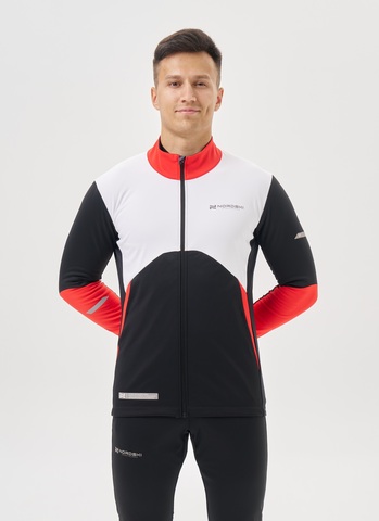 Мужская тренировочная лыжная куртка Nordski Pro 2.0 white-black-red