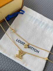 Колье цепочка двухрядная LV коллекция Gram подвесками, lux
