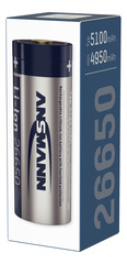 Аккумулятор 26650 LI-ION ANSMANN 3.6V, 5100mAh с разъемом USB Type-C
