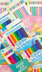 Фломастеры пищевые, яркие двусторонние (10 шт)