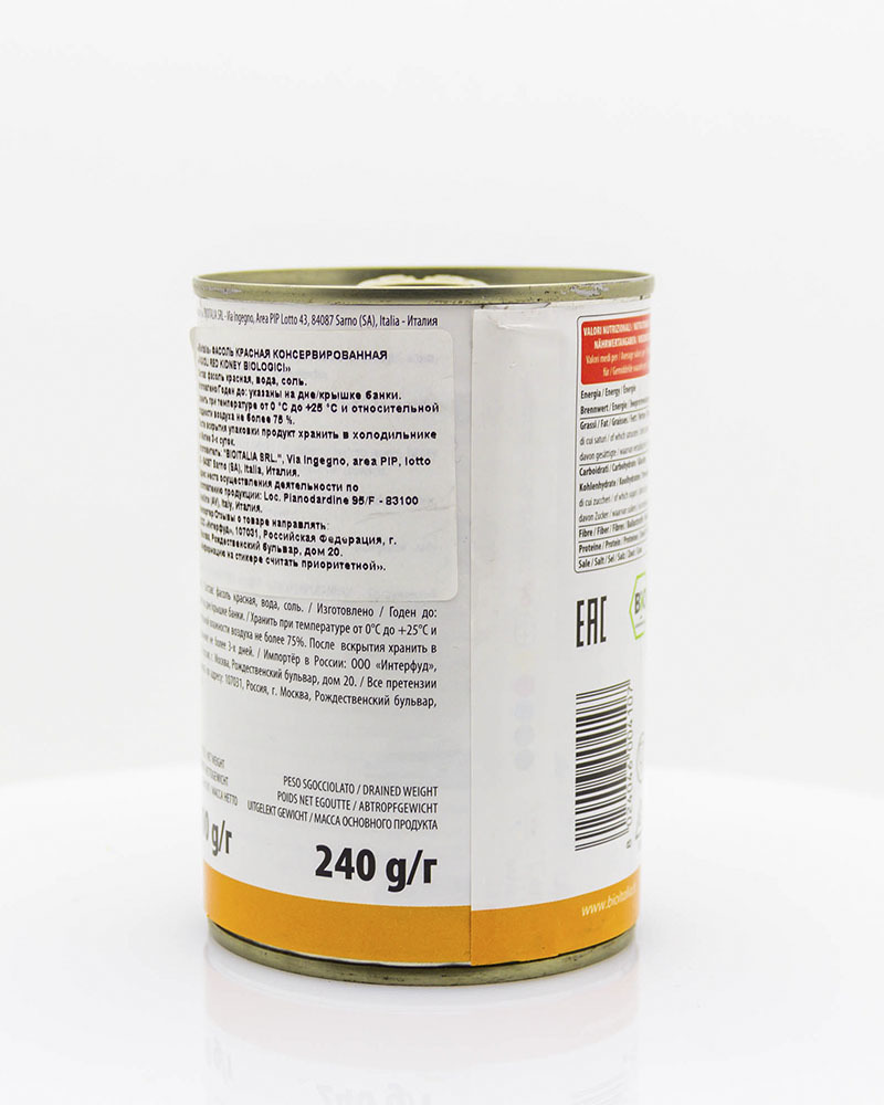 Фасоль красная Bioitalia консервированная 400 г