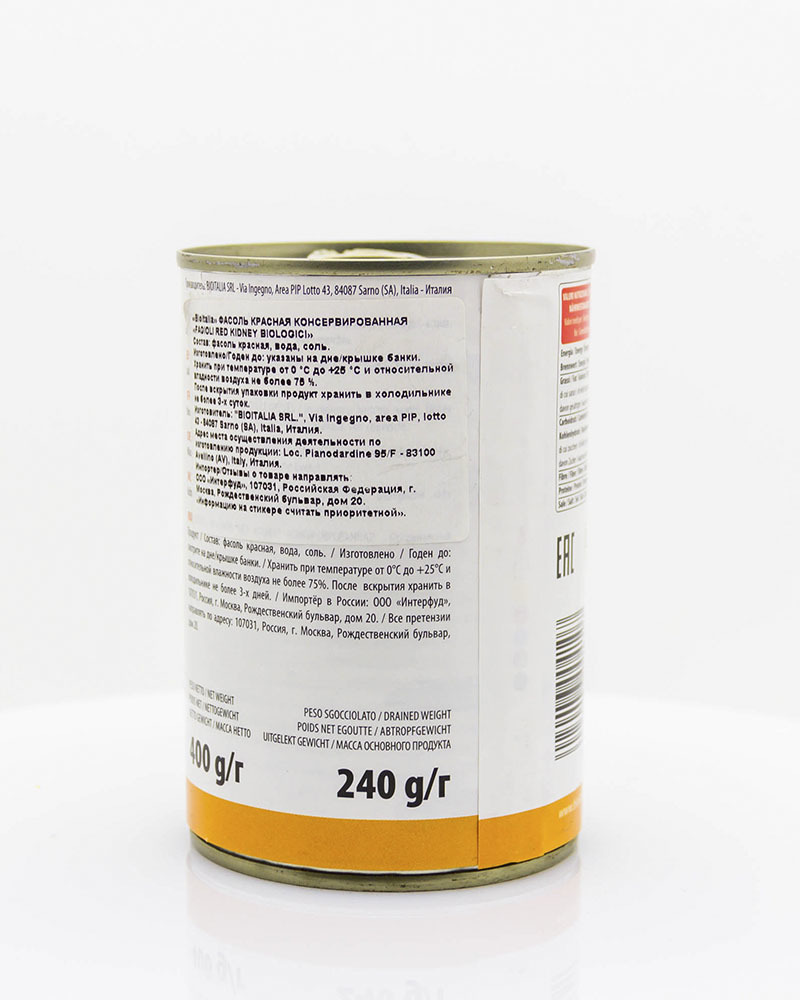 Фасоль красная Bioitalia консервированная 400 г