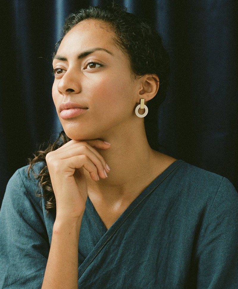 Серьги Orbit Earrings Ecru