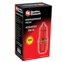 Насос вибрационный QUATTRO ELEMENTI Acquatico 200-16 (200 Вт, 960 л/ч, для чистой, 40м, кабель16 м) 919-051