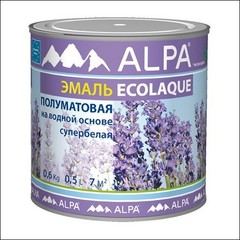 Эмаль для внутренних и наружных работ ALPA Экоэмаль матовая (Белый)