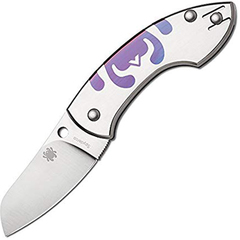 Фото Нож складной Pingo Titanium Spyderco 163TIP, сталь Elmax® Satin Plain, рукоять титан