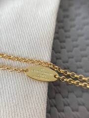 Колье цепочка двухрядная LV коллекция Gram подвесками, lux