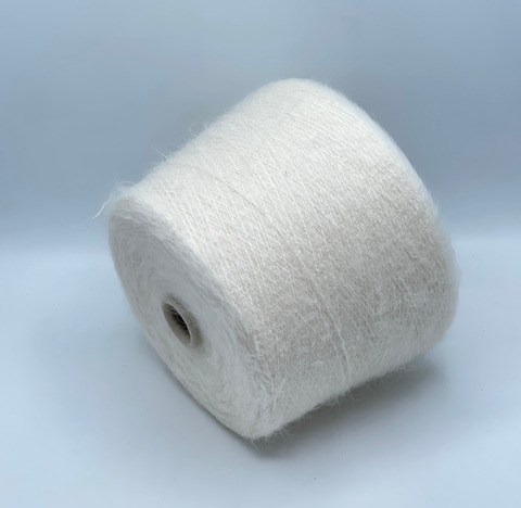 Filcom, Etereo,850м. 60% Супер кидмохер, 25% Шелк, 12% Беби альпака, 3% Меринос, Молочный+люрекс(569), 39781