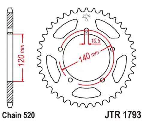 Звезда ведомая JTR1793 43