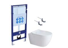 Aquatek SET Aquatek ПОЛАРИС SET Aquatek ПОЛАРИС (рама Aquatek Standard INS-0000012+унитаз ПОЛАРИС AQ0700-01 с тонким сиденьем soft-close+ крепеж KKI-0000002) фото