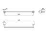 Ideal Standard Iom Square E2198AA Держатель полотенца 80 см