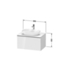 Duravit D-Neo DE494701616 Тумбочка подвесная, 459x800x550 мм, 1 ящик, цвет: Black Oak