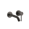 Gessi 316 54283#707 Встраиваемый смеситель для раковины с изливом 146-116мм (внешняя часть), цвет: brushed black metal pvd
