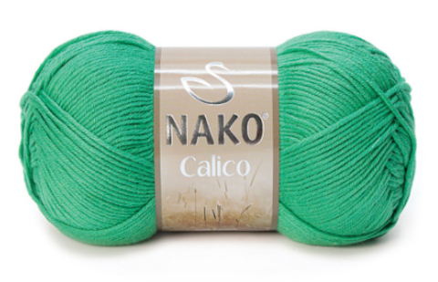 Пряжа Nako Calico 11219 изумруд
